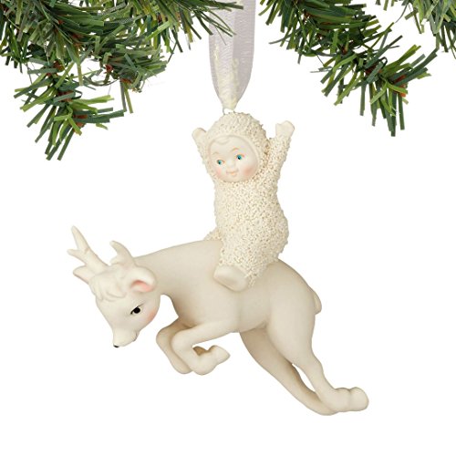 Snowbabies Riding On A Reindeer Ornament