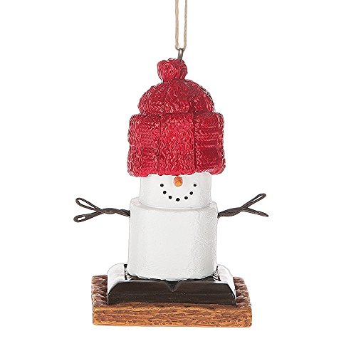 S’mores Wearing Oversized Red Knit Hat Ornament Midwest CBK
