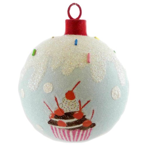 Holiday Ornament SWEET BALL ORNAMENT GJ0090 CUPCAKES Glitterville Christmas New