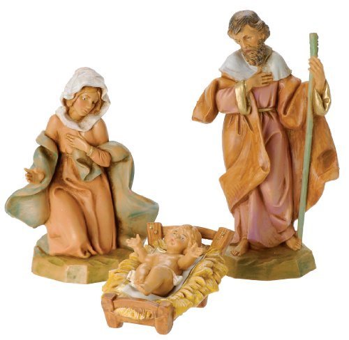 Fontanini by Roman Classic Holy Family Nativity Set, 3-Piece, 5-Inch Each