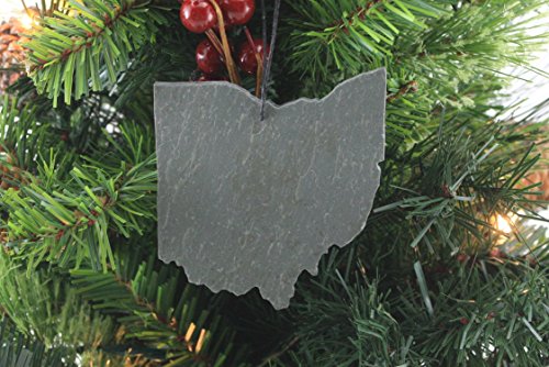 Ohio Slate Christmas Ornament