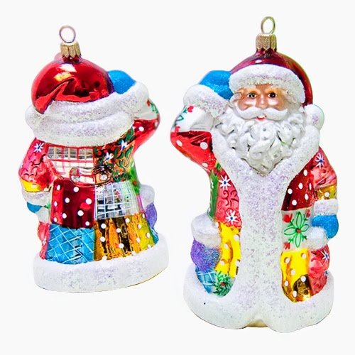 Ornaments to Remember: BECKONING SANTA Christmas Ornament (Quilt)