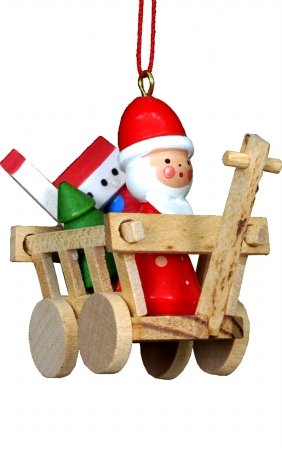ULBR 10-0078 Christian Ulbricht Ornament – Santa on Wagon