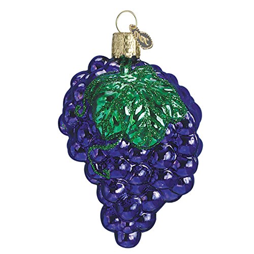 Old World Christmas Purple Grapes Glass Blown Ornament
