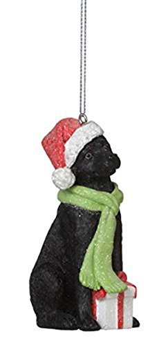 Bundled Up Black Lab Christmas Ornament