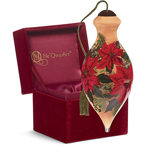 Ne’Qwa Art, Christmas Gifts, “Joyeaux Noel” Artist Dona Gelsinger, Petite Brilliant-Shaped Glass Ornament, #7161114