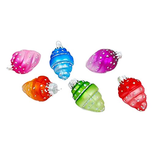 One Hundred 80 Degrees Miniature Swirl Color Ornaments (Set/6)