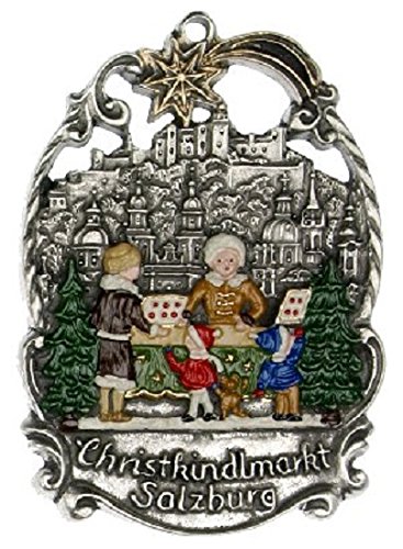 Christmas Market in Salzburg Austria German Pewter Ornament Christkindlmarkt