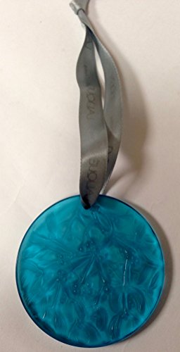 Lalique Crystal 1989 Blue Mistletoe 2nd Edition Ornament