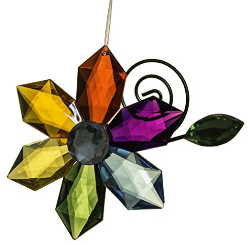 Crystal Expressions Acrylic 4 Inch Rainbow Flower Ornament