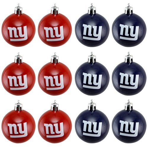 NFL Ball Ornament (Set of 12) NFL Team: New York Giants
