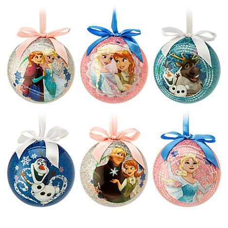 Disney Store Frozen Sketchbook Ball Ornament Set