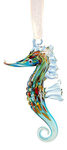 Hanging Glass Seahorse Ornament