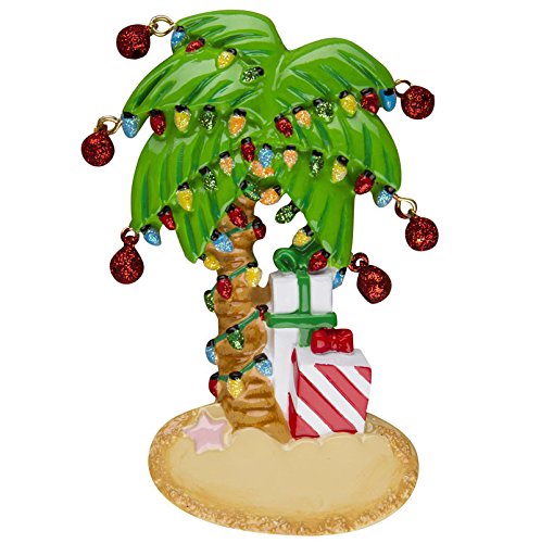 Christmas Palm Tree Personalized Christmas Tree Ornament