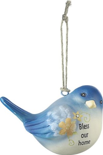 Bless Our Home – Blue Bird Of Happiness Ornament by Ganz