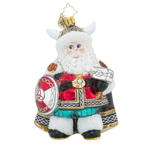 Christopher Radko Victorious Viking Santa Claus Viking Christmas Ornament