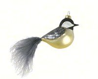 Cobane Studio LLC COBANEC305 Chickadee with Feather Tail Ornament