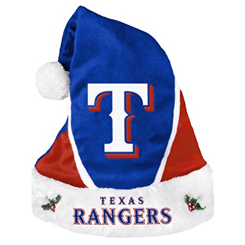 Texas Rangers Official MLB Colorblock Christmas Santa Hat by Forever Collectibles 608402