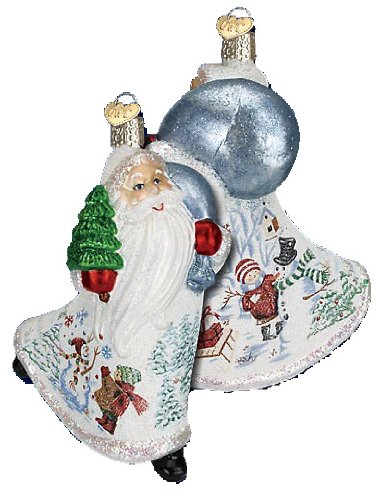 Old World Christmas Glistening Joyful Santa Ornament