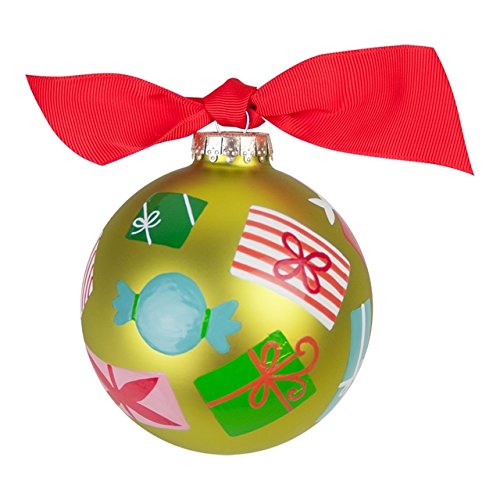 Coton Colors Wrapped Gifts Glass Ornament