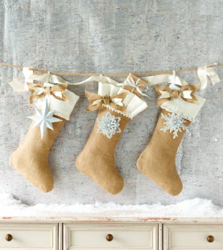 Holiday Ornament Stocking by Mud Pie (Star Ruffle)