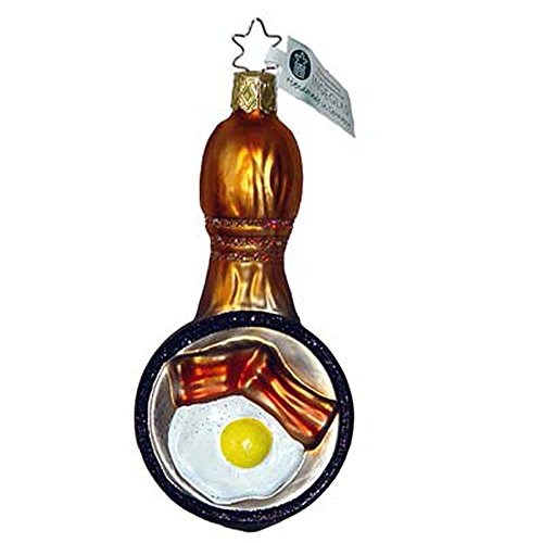 Eggs with Bacon in a Skillet Christmas Ornament Inge-Glas of Germany