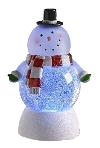 7″ LED Lighted Color Changing Snowman Christmas Snow Globe Glitterdome