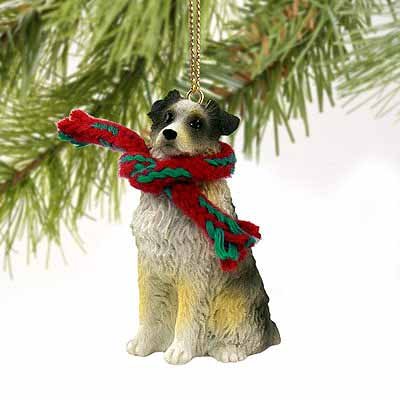 Australian Shepherd Tiny Miniature One Christmas Ornament Blue Docked Tail – DELIGHTFUL!