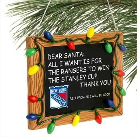 Forever Collectibles New York Rangers Resin Chalkboard Sign Ornament