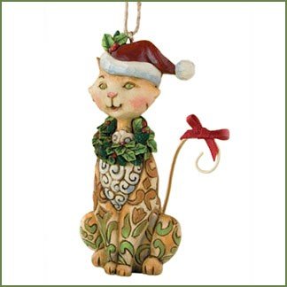 Jim Shore CHRISTMAS CAT Hanging Animal Figurine Ornament