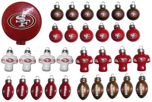 NFL 31 Piece Ornament Set NFL Team: San Francisco 49Ers by Forever Collectibles