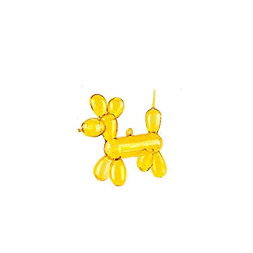 One Hundred 80 Degrees Balloon Dog Glass Hanging Ornament (Yellow)