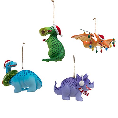 One Hundred 80 Degrees Dinosaur Ornaments (Set/4)