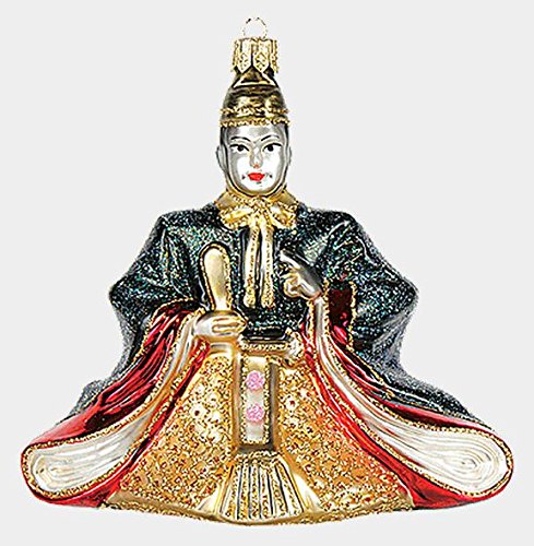 Japanese Emperor Polish Mouth Blown Glass Christmas Ornament Decoration