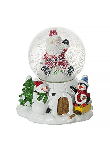Musical Penguin Snowman Father Christmas Snow Globe Water Ball Decoration and Gift