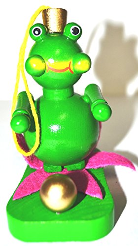 Steinback Handmade German Wooden Ornament (Green Frog Prince)