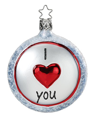 I love you!, #1-094-15, from the 2015 Christmas Visions Collection by Inge-Glas Manufaktur; Gift Box Included