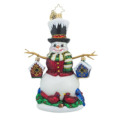 Christopher Radko Chirp-n-Chilly Snowman Christmas Ornament