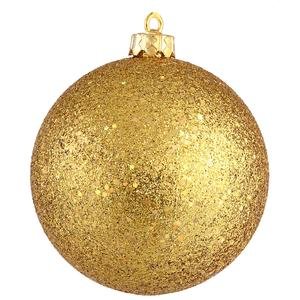 Vickerman 6″ Antique Gold Sequin Ball Ornament 4 per Box