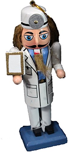 Wooden Doctor Nutcracker Ornament or Medical Student Gift – 5.5 With Gift Box