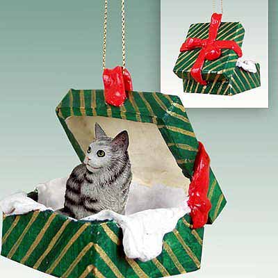 Maine Coon Cat Gift Box Christmas Ornament Silver – DELIGHTFUL!