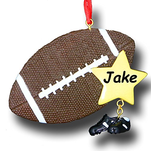 Personalized Sports Ball and Shoes Christmas Ornament (Football)