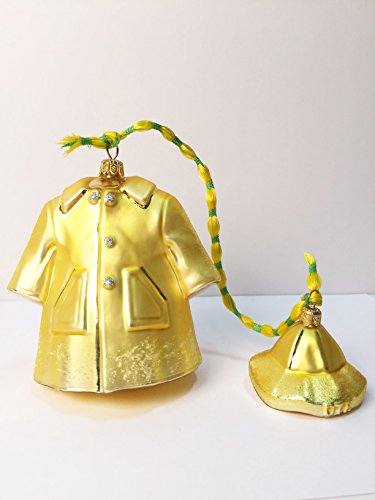Ornaments to Remember: RAINCOAT & HAT SET (Yellow) Christmas Ornament
