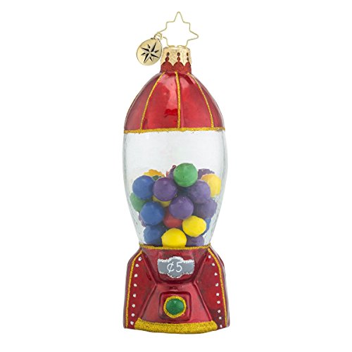 Christopher Radko Gumball Blastoff Candy Themed Glass Christmas Ornament – 5″h.