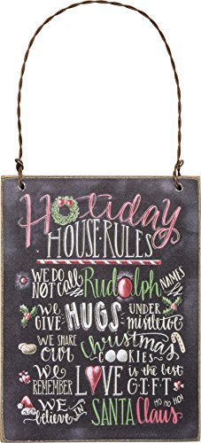 Primitives Holiday House Rules Ornament