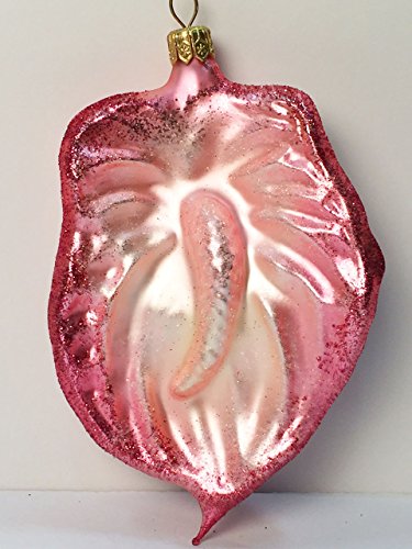 Ornaments To Remember Anthurium (Pink) Hand-Blown Glass Ornament