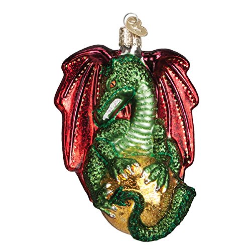 Old World Christmas Medieval Dragon Glass Blown Ornament