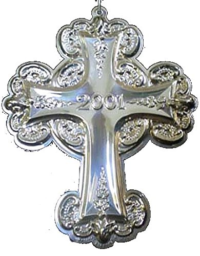 2001 Wallace Grande Baroque Cross Sterling Christmas Ornament 6th Edition