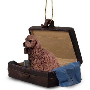 Brown Cocker Spaniel Traveling Companion Dog Ornament