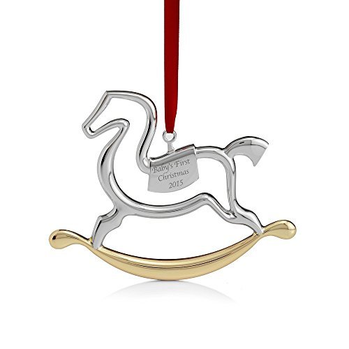 Nambe Holiday 2015 Baby’s First Rocking Horse Ornament by Nambe